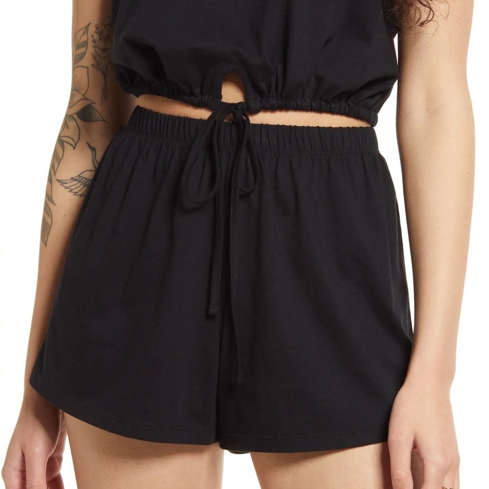 NEW Nordstrom Black Pajama Shorts High Rise Size Small 2022 BP Loungeweae Bottom